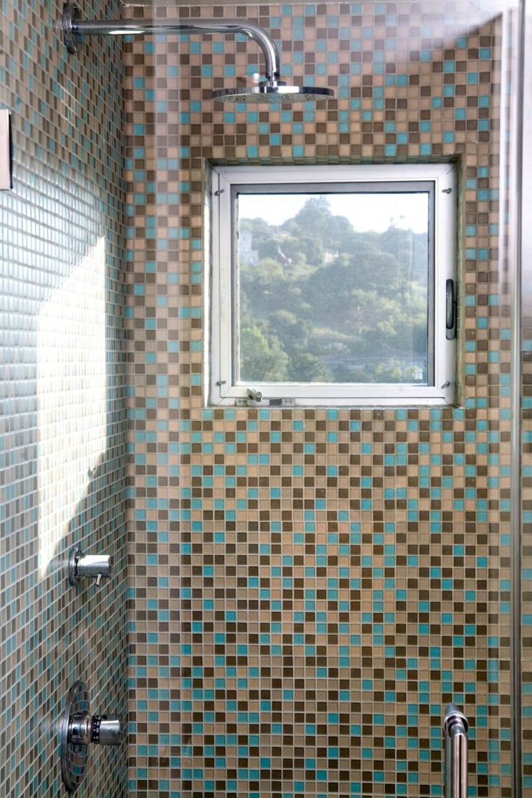 carrelage salle de bain idée originale design moderne douche italienne