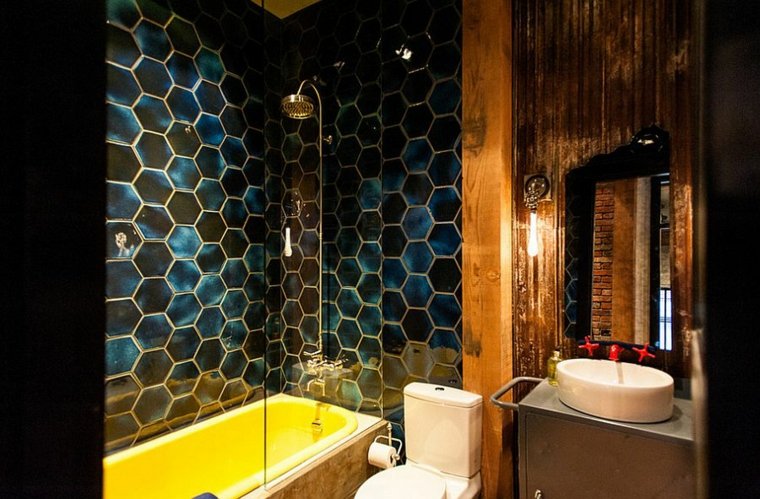 carrelage salle de bain intérieur moderne baignoire design