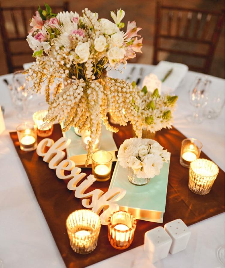 centre table mariage fleurs bousgies