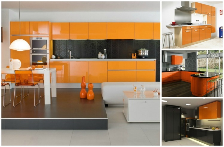 cuisine couleur orange idees