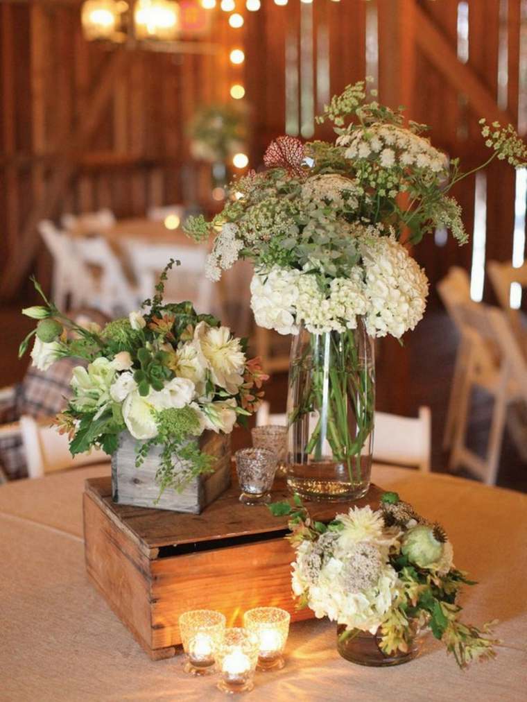 decorer table champetre fleurs mariage campagne