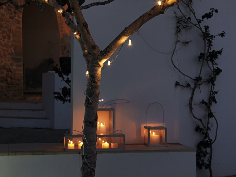 idée de décoration extérieure pour le jardin lanterne bougie idée décoration moderne 