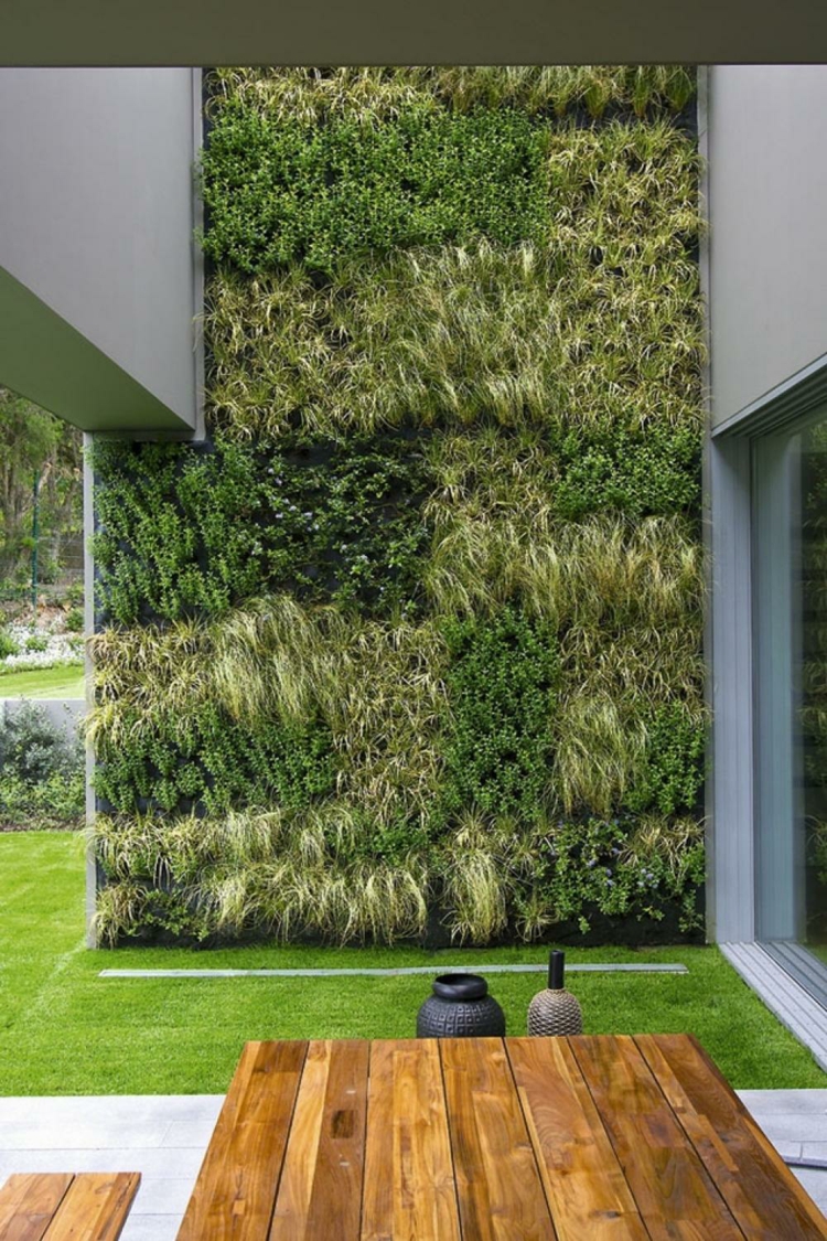 déco mur extérieur idee plante verte