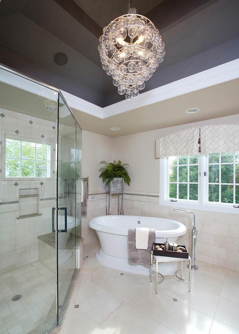 baignoire pot fleurs pierre déco design baignoire blanche moderne cabine de douche chaise 