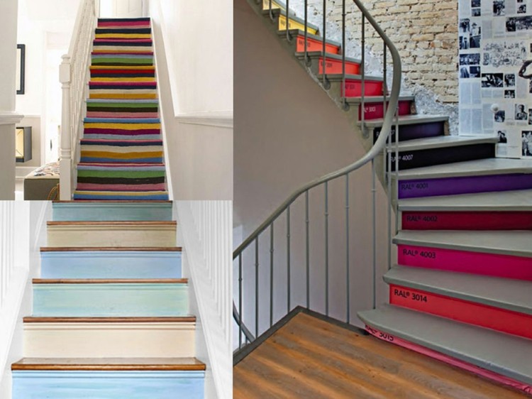 decoration escalier moderne couleur