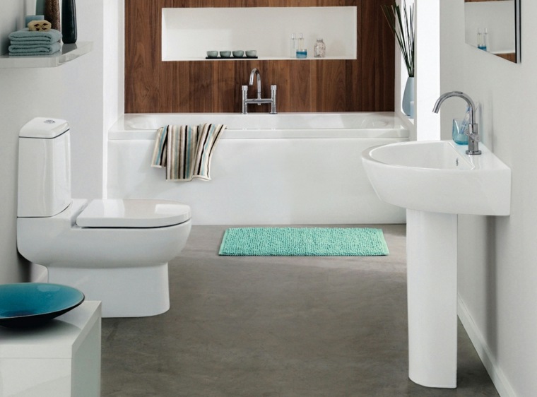 décoration toilette design blanc