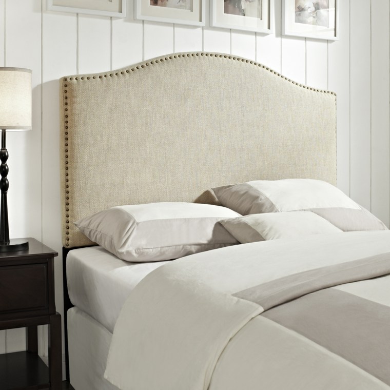 dosserets de lit blanc decoration chambre contemporaine