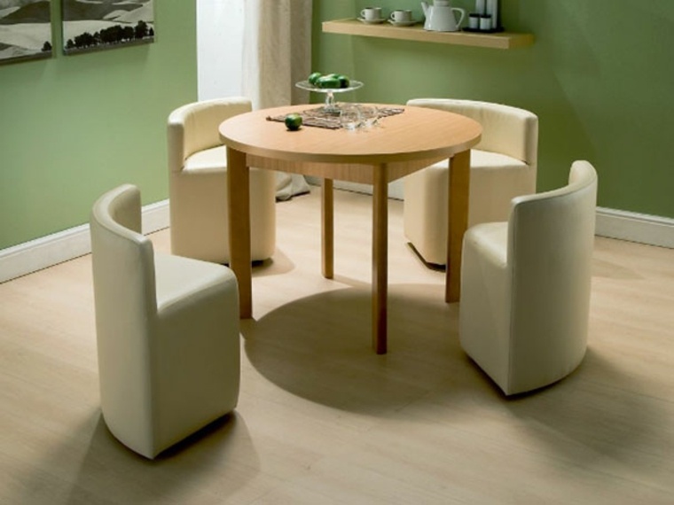 gagner place idée table en bois fauteuil blanc 