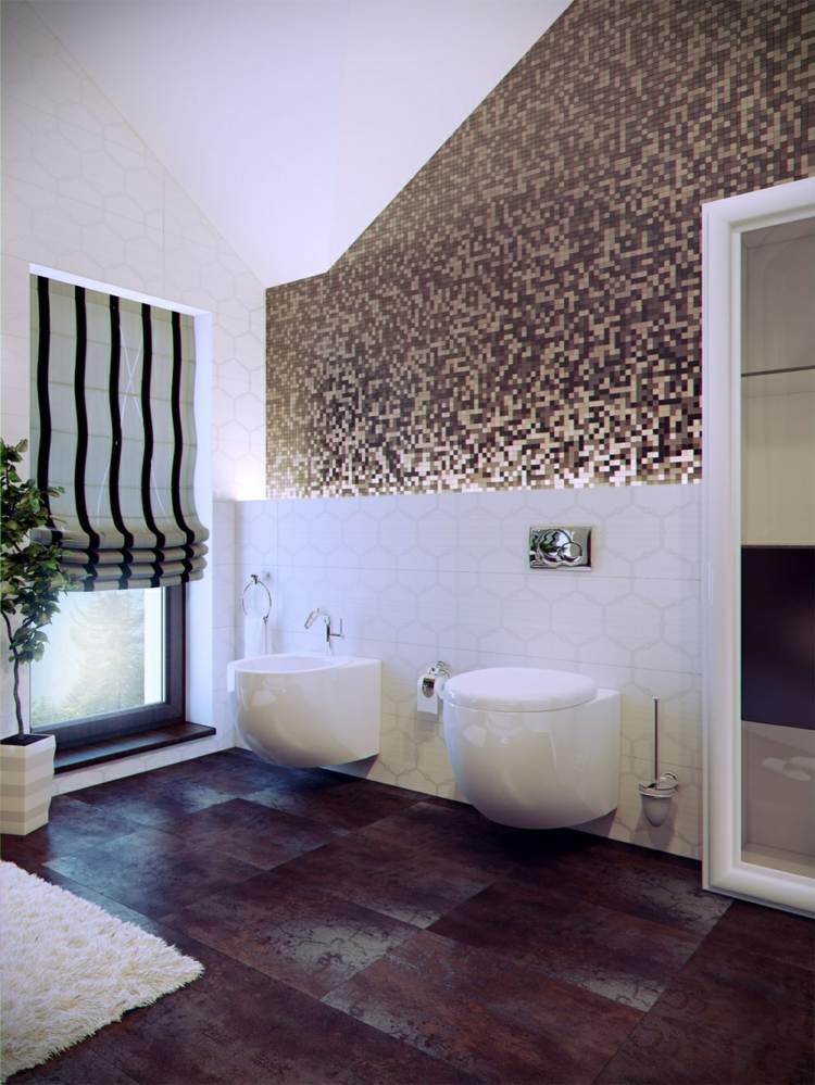 faïence salle de bain blanche design moderne