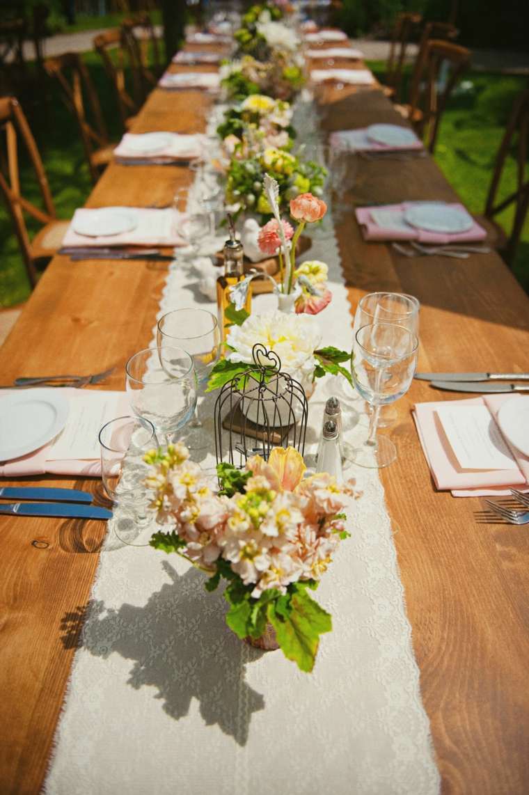 chemins de table nature décoration mariage champêtre
