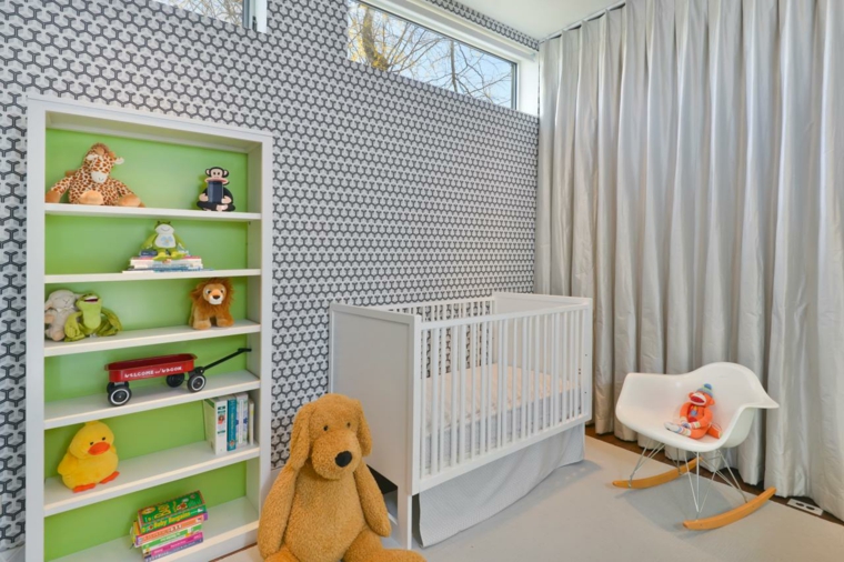 idée de décoration chambres de bebes papiers peints