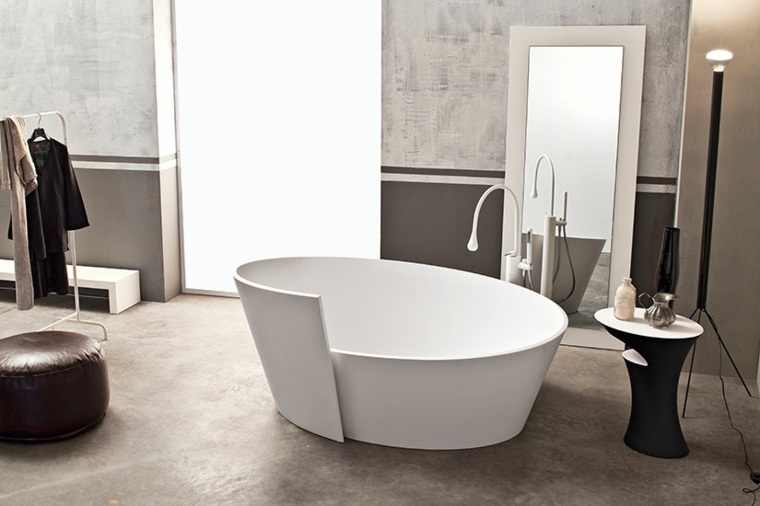 idee salles de bains modernes baignoires rondes design
