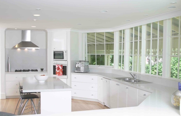 intérieur maison moderne cuisine spacieuse claire