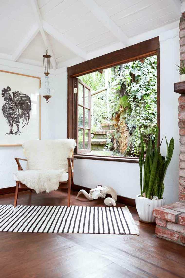 intérieur maison moderne petit salon blanc bois