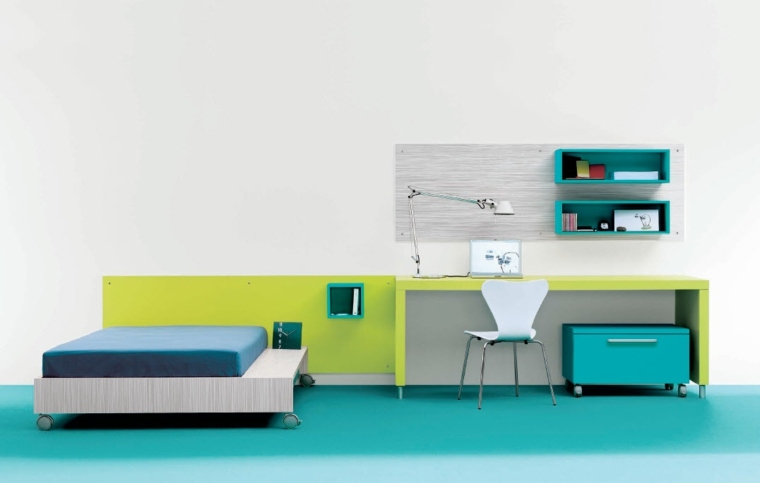 interieur-minimaliste-chambre-ado-bleu-vert-deco-idee