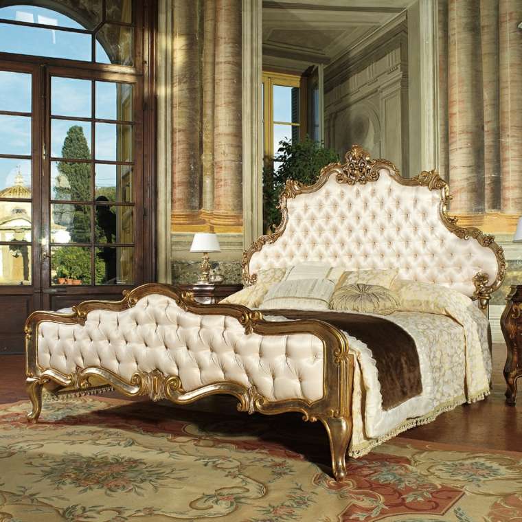 lits déco baroque chambres coucher