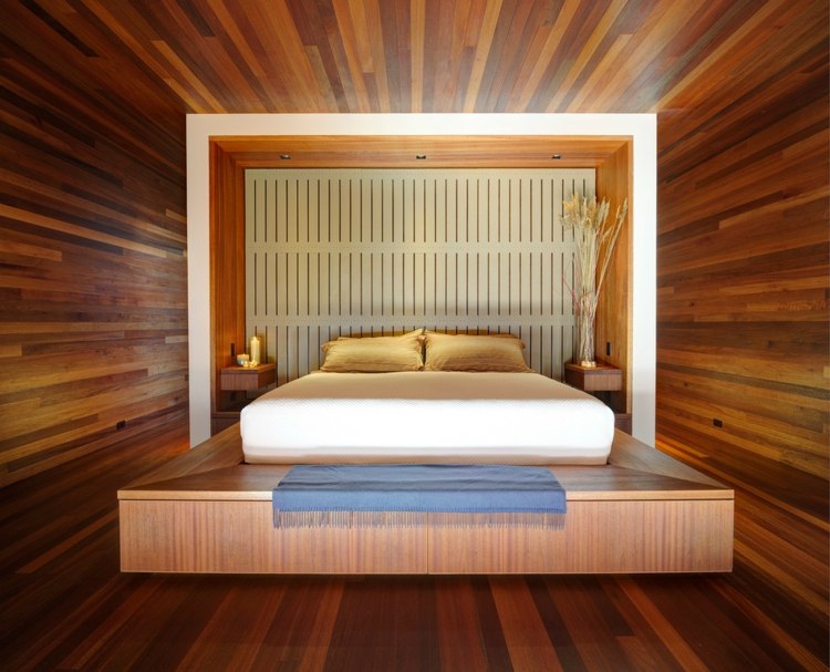 lit sous estrade chambre bois