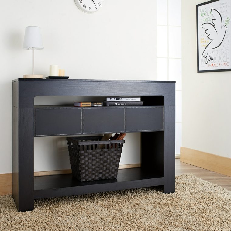 meubles d'entree design console moderne noire