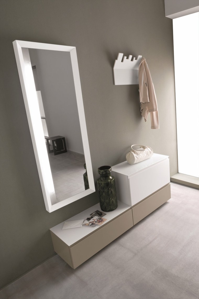 rangement entrée idée meuble design bois miroir birex 