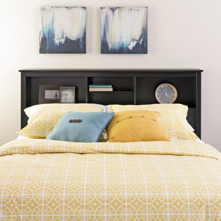 meuble lit avec étagères chambre à coucher design contemporain