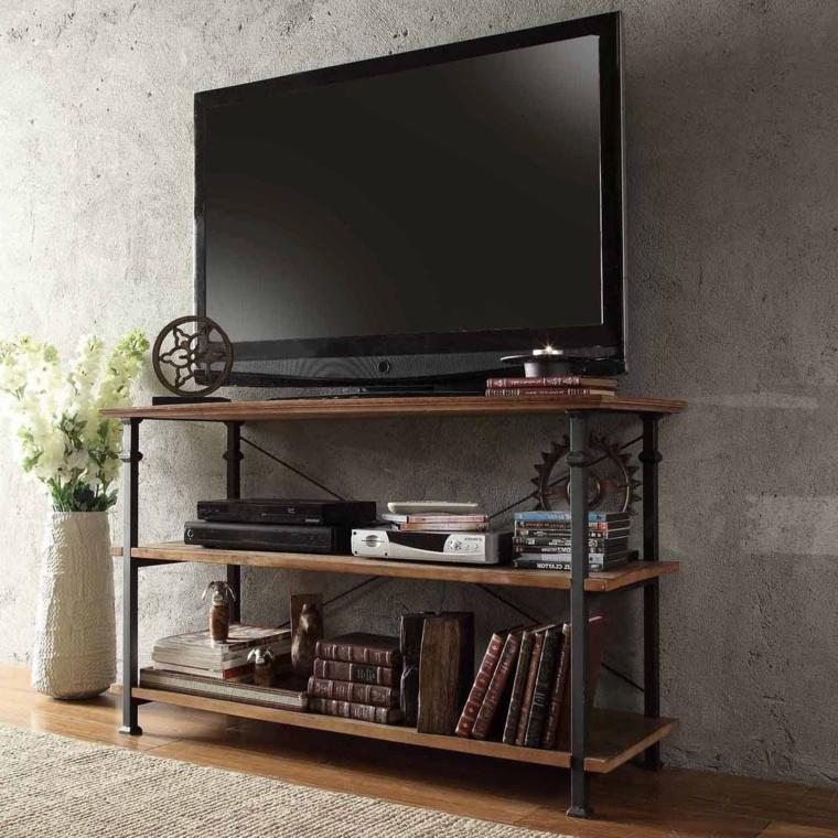 meuble tv industriel moderne bois