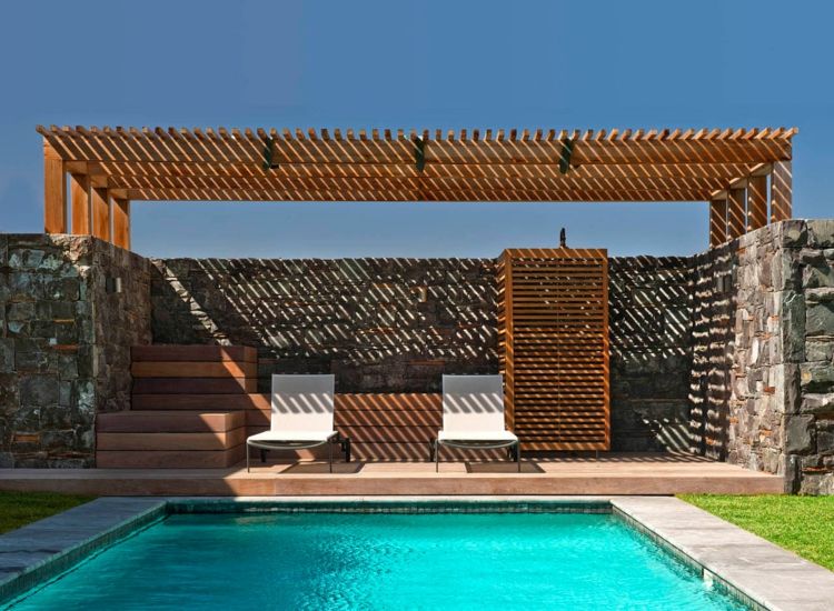 pergola moderne jardin piscine