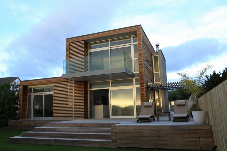 pergola moderne maison bois