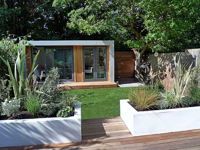 jardin moderne gravier design petit espace