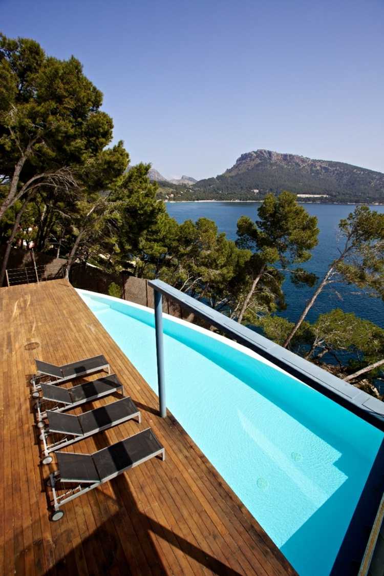 photo piscine terrasse bois