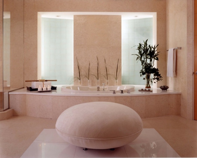 photo salle de bain zen rose