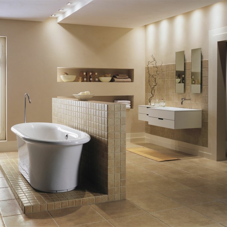 carreaux pierre naturelle salles de bains modernes