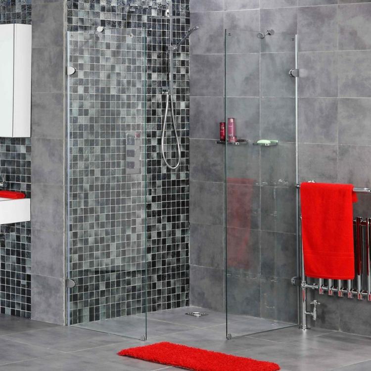 salle de bain avec douche italienne design
