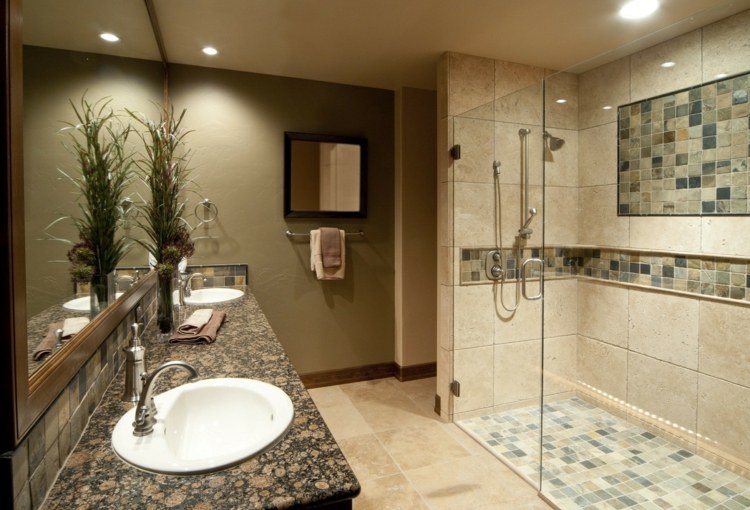 salle de bain avec douche italienne elegante