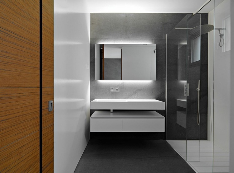 salle de bain avec douche italienne moderne