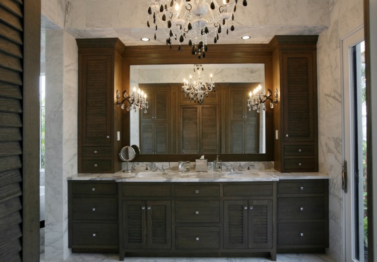 porte de placard persienne bois mobilier salle de bain luminaire suspendu