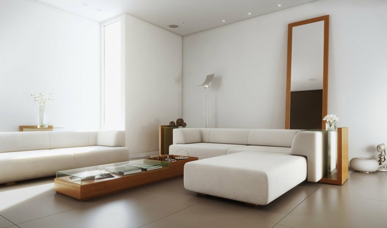 salons minimalistes meuble intérieur bouts de canapé