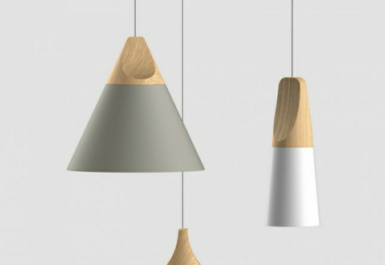 décoration cuisine idée luminaire bois blanc gris design