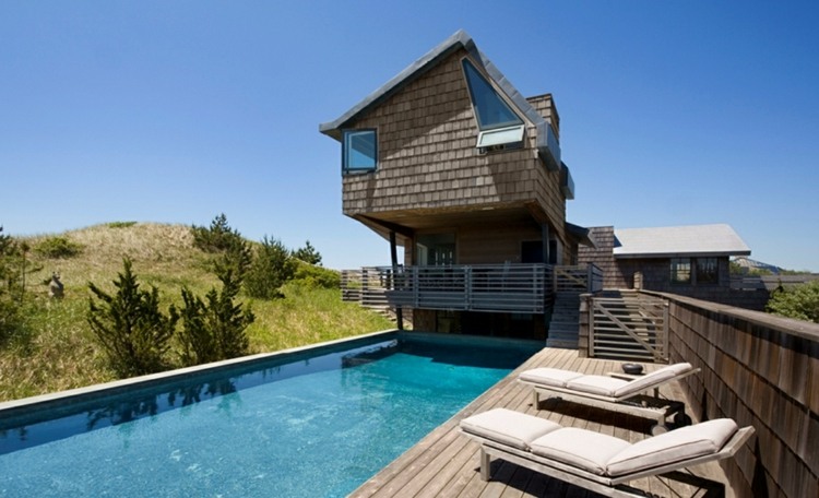 terrasse avec piscine design original