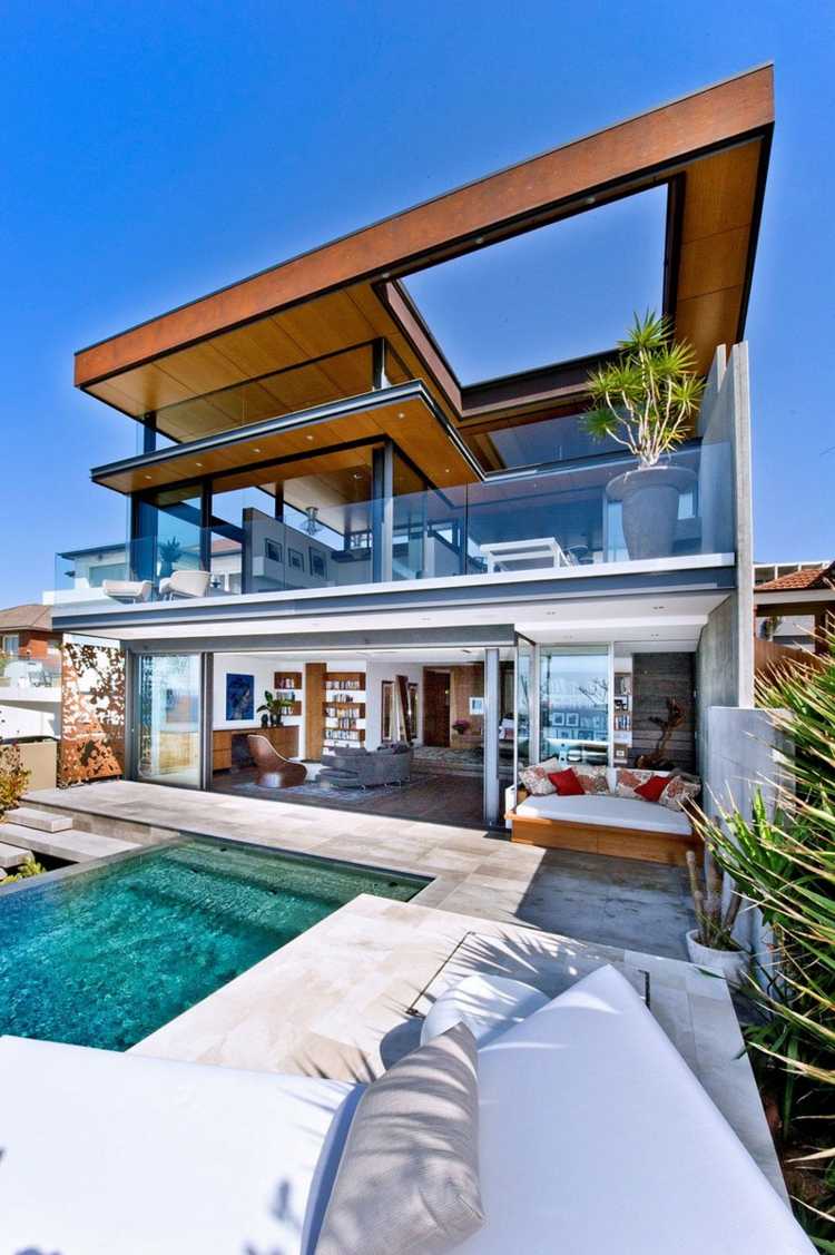 terrasse piscine design moderne contemporain