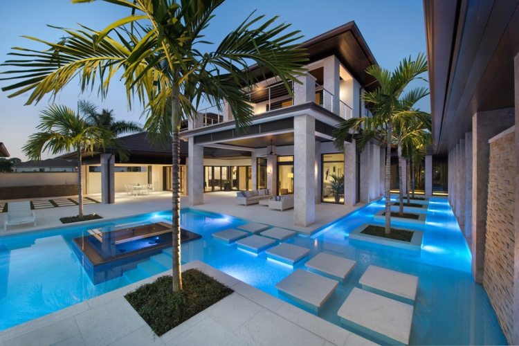 terrasse piscine design moderne original