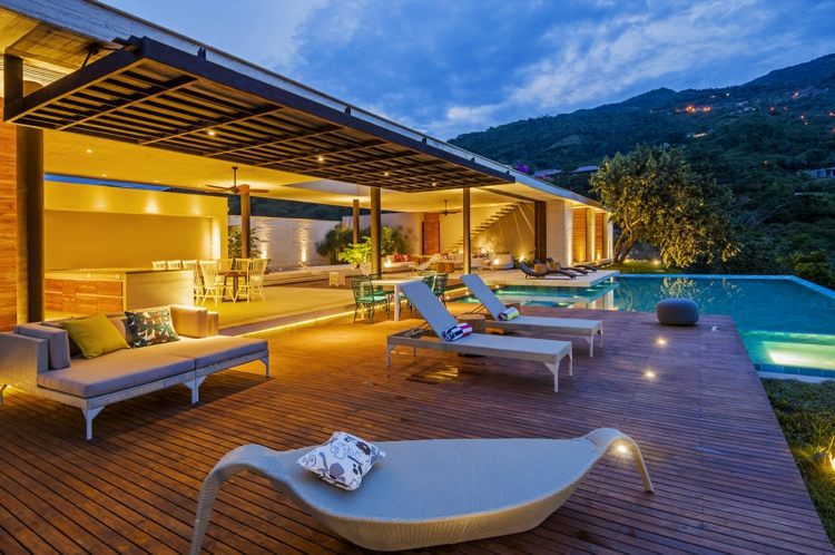 terrasse piscine mobilier design