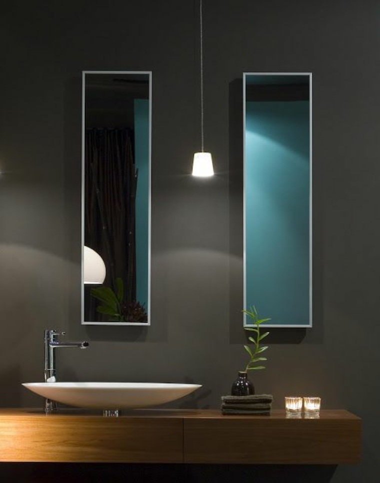 toilette déco idée miroir design 