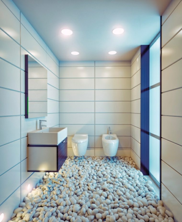 décorer toilette moderne idée pierre