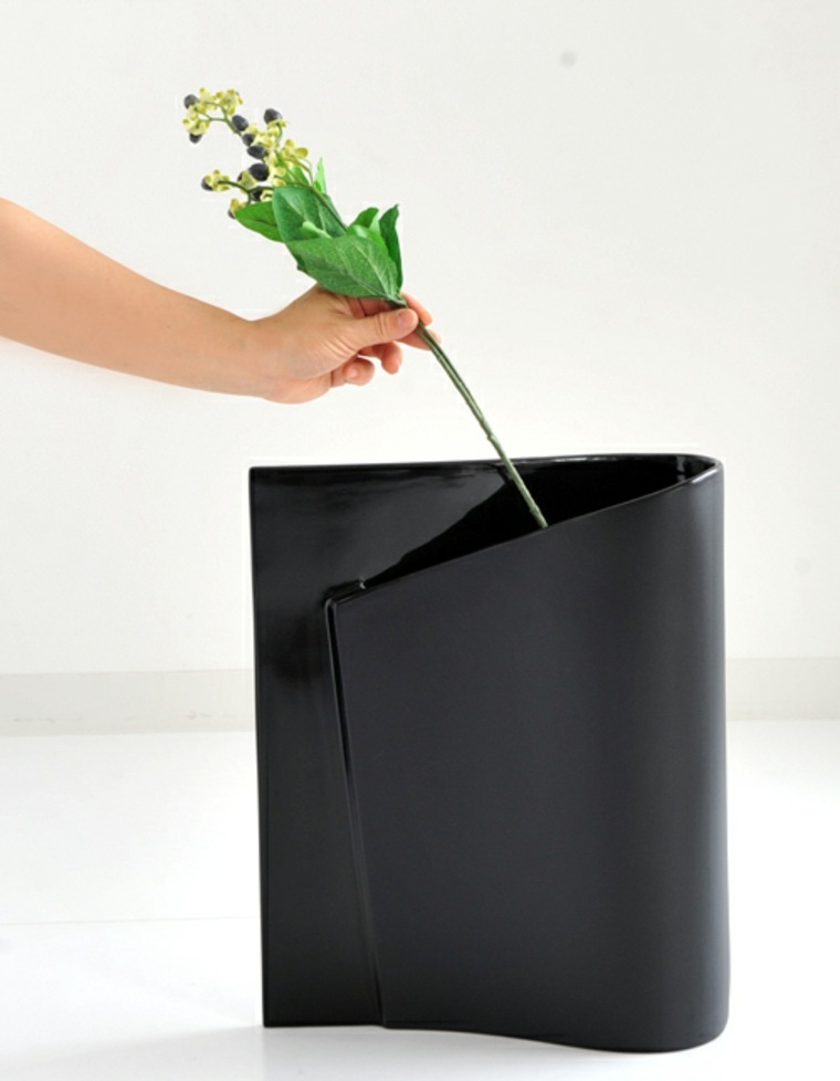 déco vase noir idée original fleurs bouquet 
