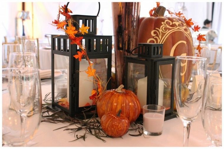 automne mariage décoration tables 
