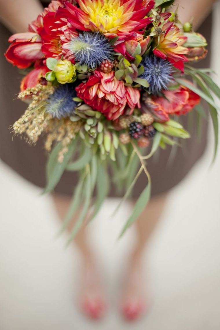 mariees mariage bouquets d’automne