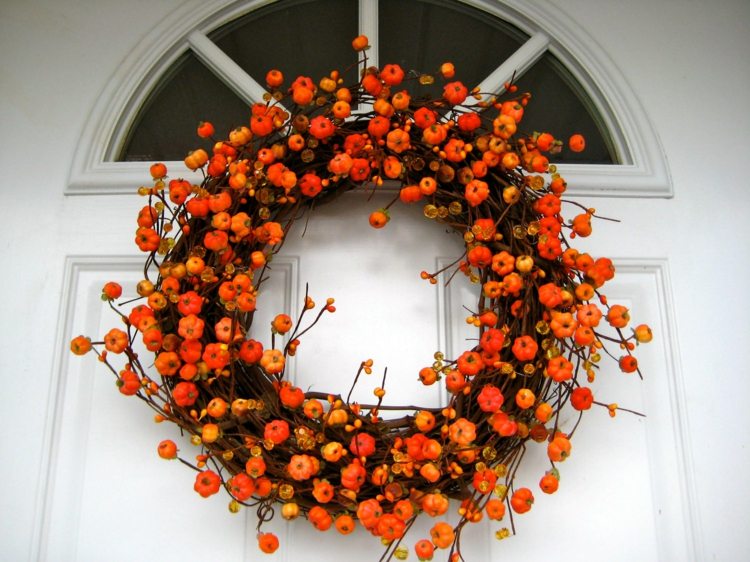 bricolage automne couronne orange