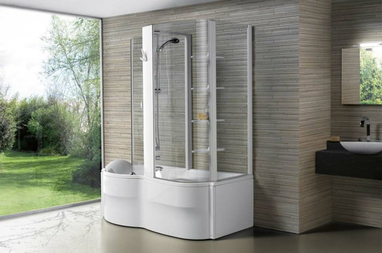 salle de bain moderne carrelage beige idée design salle de bain
