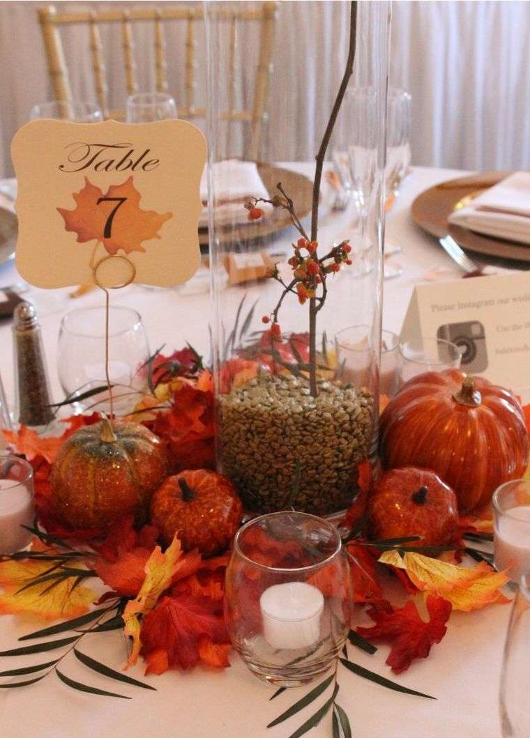 centre table mariage themes ’automne