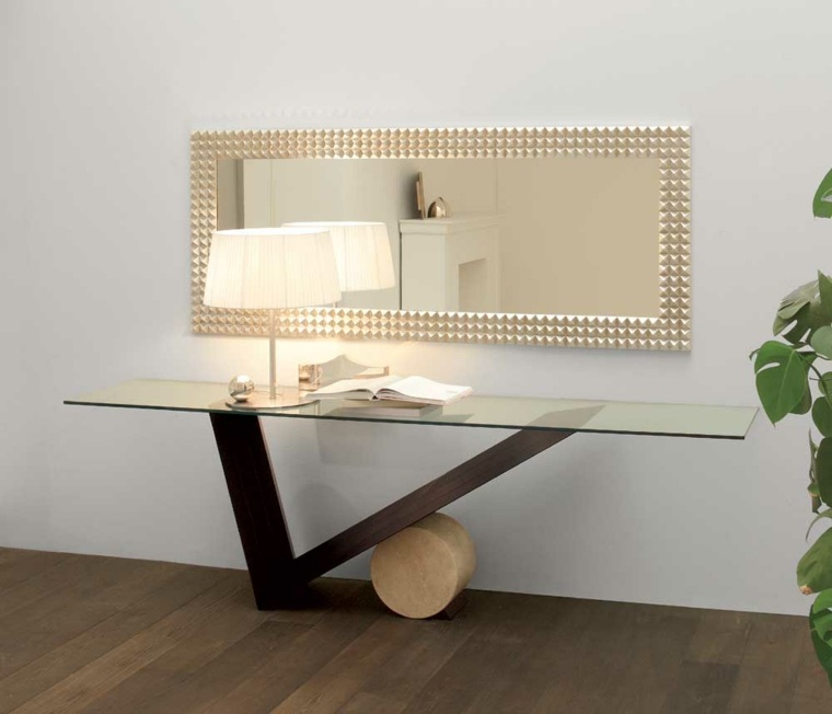 table basse plateaux en verre décoration style moderne